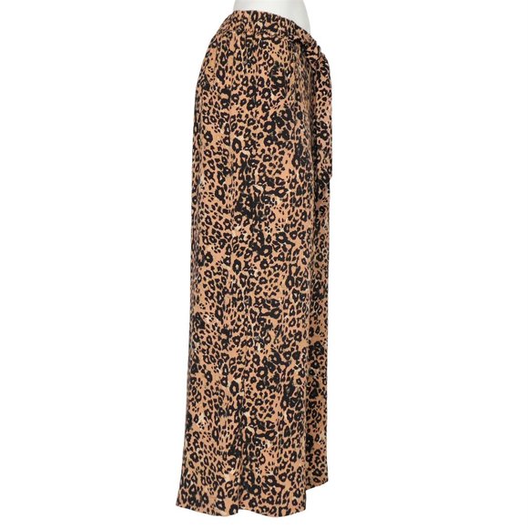 Aritzia Wilfred Faun High Waisted Cropped Wide-Leg leopard Print Pants Size S - Picture 3 of 10